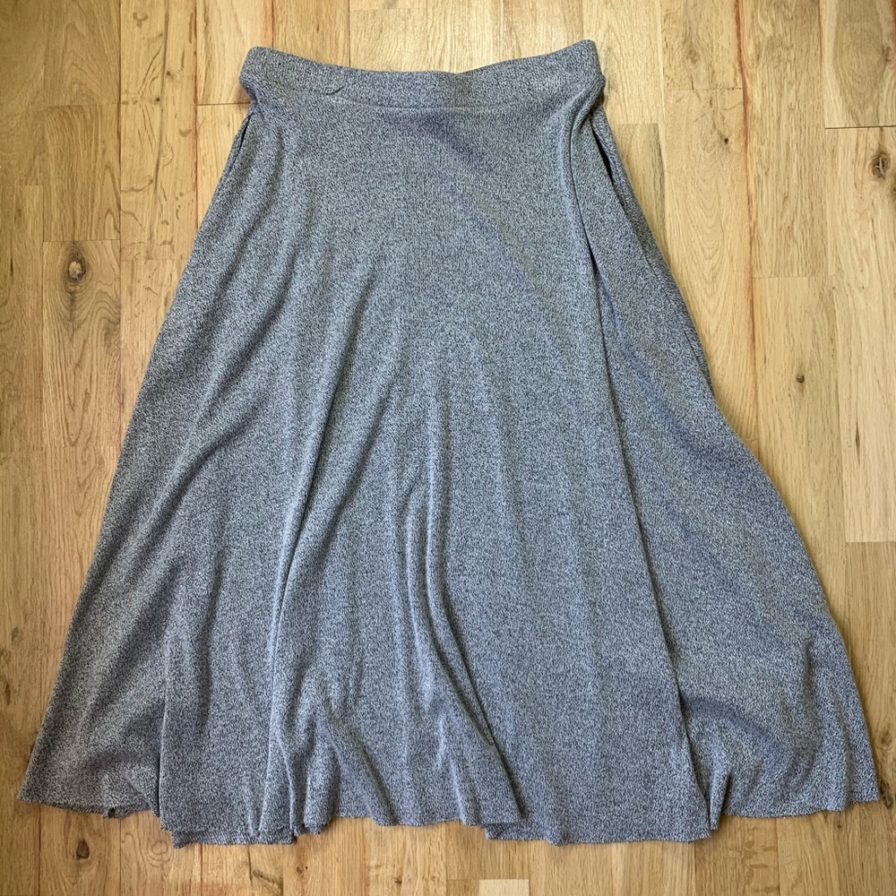 ZARA gray A-line midi skirt with pockets size M